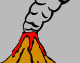 Disegno Vulcano pitturato su luca636912