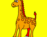 Disegno Giraffa pitturato su Letizia