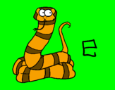 Disegno Serpente  pitturato su serpente