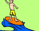 Disegno Surf pitturato su federico