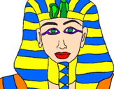 Disegno Tutankamon pitturato su Domylu