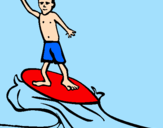 Disegno Surf pitturato su campione di serf