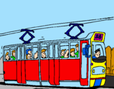 Disegno Tram con passeggeri  pitturato su antonio98