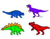 Disegno Dinosauri di terra  pitturato su Lorenzo