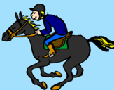 Disegno Corsa di cavalli  pitturato su Principessina Ribellina