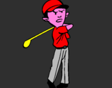 Disegno Golf pitturato su ilmiopisello