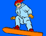 Disegno Snowboard pitturato su beatrice