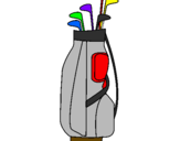 Disegno Bastoni da golf pitturato su ilmiopisello