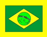 Disegno Brasile pitturato su andrea
