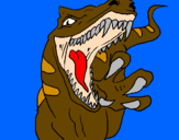 Disegno Velociraptor  II pitturato su samuel