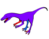 Disegno Velociraptor II pitturato su Nicola