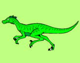 Disegno Velociraptor  pitturato su mathias