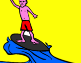 Disegno Surf pitturato su LEO B.
