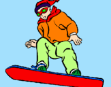 Disegno Snowboard pitturato su giovanni