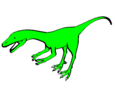 Disegno Velociraptor II pitturato su lolo
