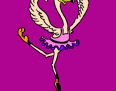 Disegno Struzzo ballerino pitturato su gaia gorni