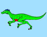 Disegno Velociraptor  pitturato su Picchio