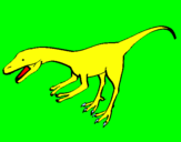 Disegno Velociraptor II pitturato su LUKAS