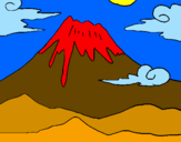 Disegno Monte Fuji pitturato su francesco