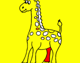 Disegno Giraffa pitturato su luca   e     sara