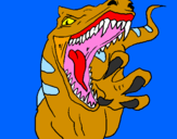 Disegno Velociraptor  II pitturato su PASQUALE