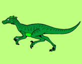 Disegno Velociraptor  pitturato su annapaola