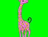 Disegno Giraffa  pitturato su Acolore. com