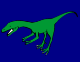 Disegno Velociraptor II pitturato su christian