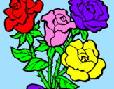 Disegno Mazzo di rose  pitturato su Miky_Stella