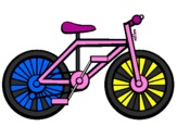 Disegno Bicicletta pitturato su bebba the best