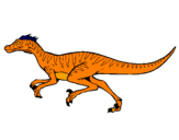 Disegno Velociraptor  pitturato su vincenzo