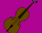 Disegno Violino pitturato su MARIA