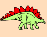 Disegno Stegosaurus  pitturato su giuseppe