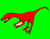 Disegno Velociraptor II pitturato su AISHA