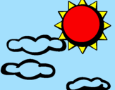 Disegno Sole con nuvole 2 pitturato su giovanni paolo