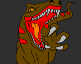 Disegno Velociraptor  II pitturato su gg