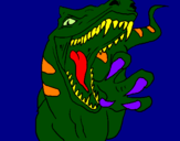 Disegno Velociraptor  II pitturato su DODI