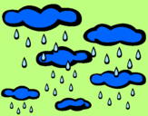 Disegno Piovoso pitturato su pioggia pioggia