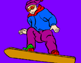 Disegno Snowboard pitturato su GABRIELE