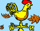 Disegno Banderuole e gallo  pitturato su gianmarco