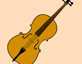 Disegno Violino pitturato su anónimo