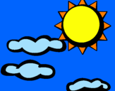 Disegno Sole con nuvole 2 pitturato su carlotta gillio
