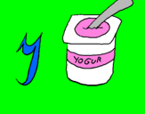 Disegno yogurt pitturato su liya