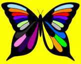 Disegno Farfalla pitturato su farfalla