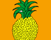 Disegno ananas  pitturato su alessio