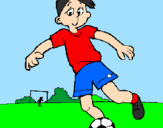 Disegno Giocare a calcio pitturato su MICHELE BALOCCO