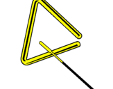 Disegno Triangolo pitturato su pentagramma