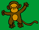 Disegno Scimmietta pitturato su beyby