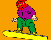 Disegno Snowboard pitturato su lorenzo