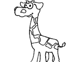 Disegno Giraffa  pitturato su cavallo